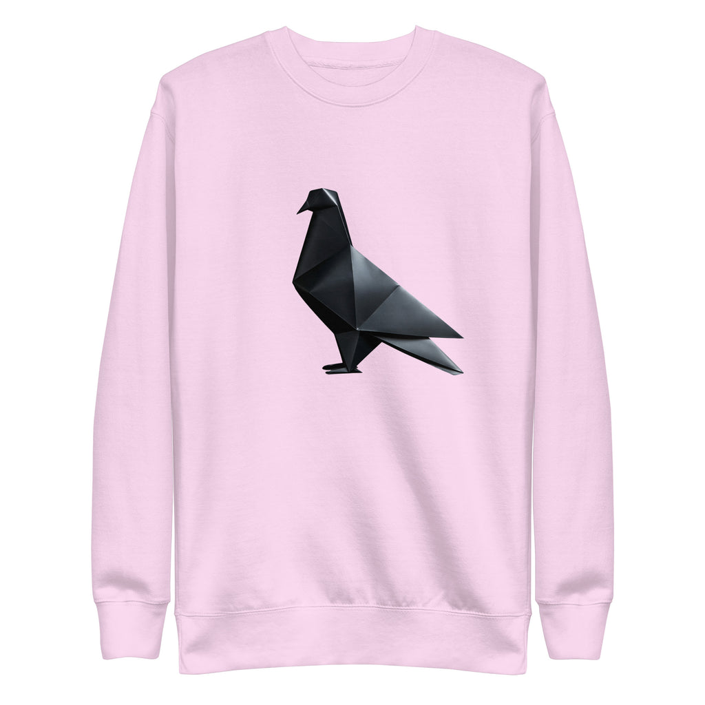 Blackout Polygon Minimal geometric pigeon Sweatshirt by Bird Folk