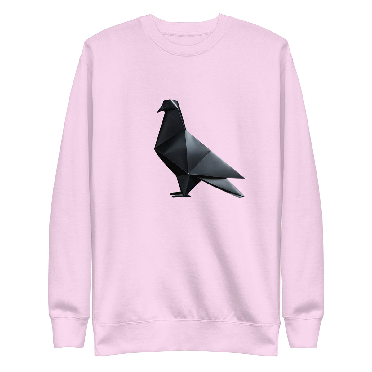 Blackout Polygon Minimal geometric pigeon Sweatshirt by Bird Folk