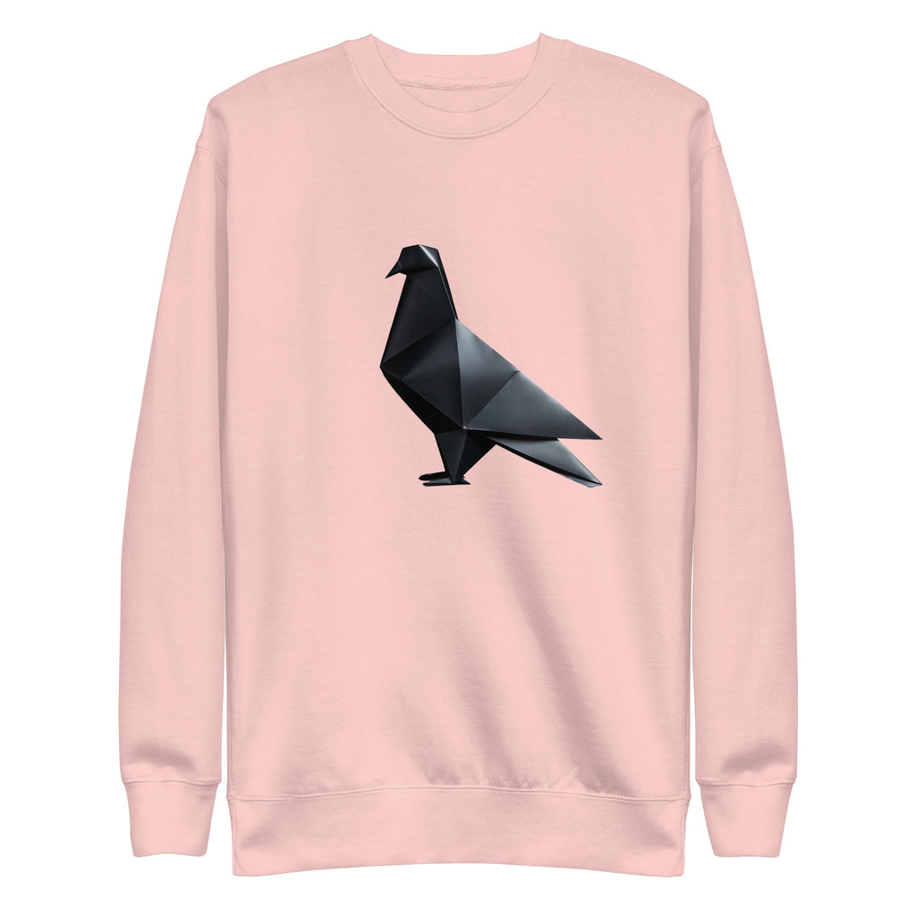 Blackout Polygon Minimal geometric pigeon Sweatshirt by Bird Folk