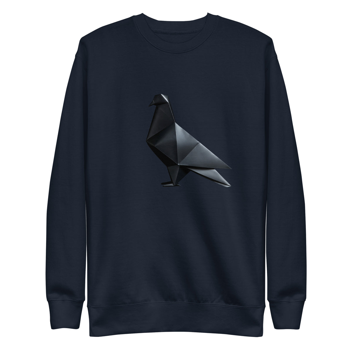 Blackout Polygon Minimal geometric pigeon Sweatshirt by Bird Folk