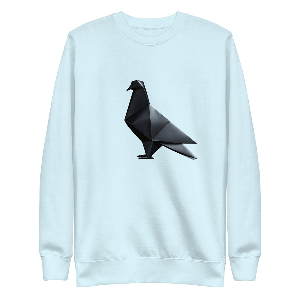 Blackout Polygon Minimal geometric pigeon Sweatshirt by Bird Folk
