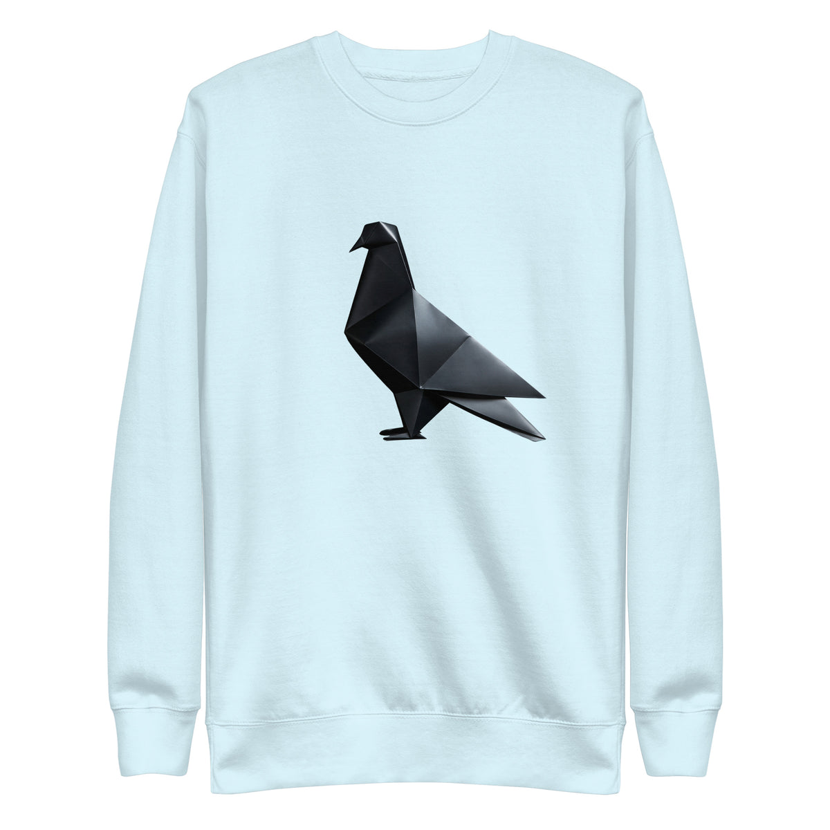 Blackout Polygon Minimal geometric pigeon Sweatshirt by Bird Folk