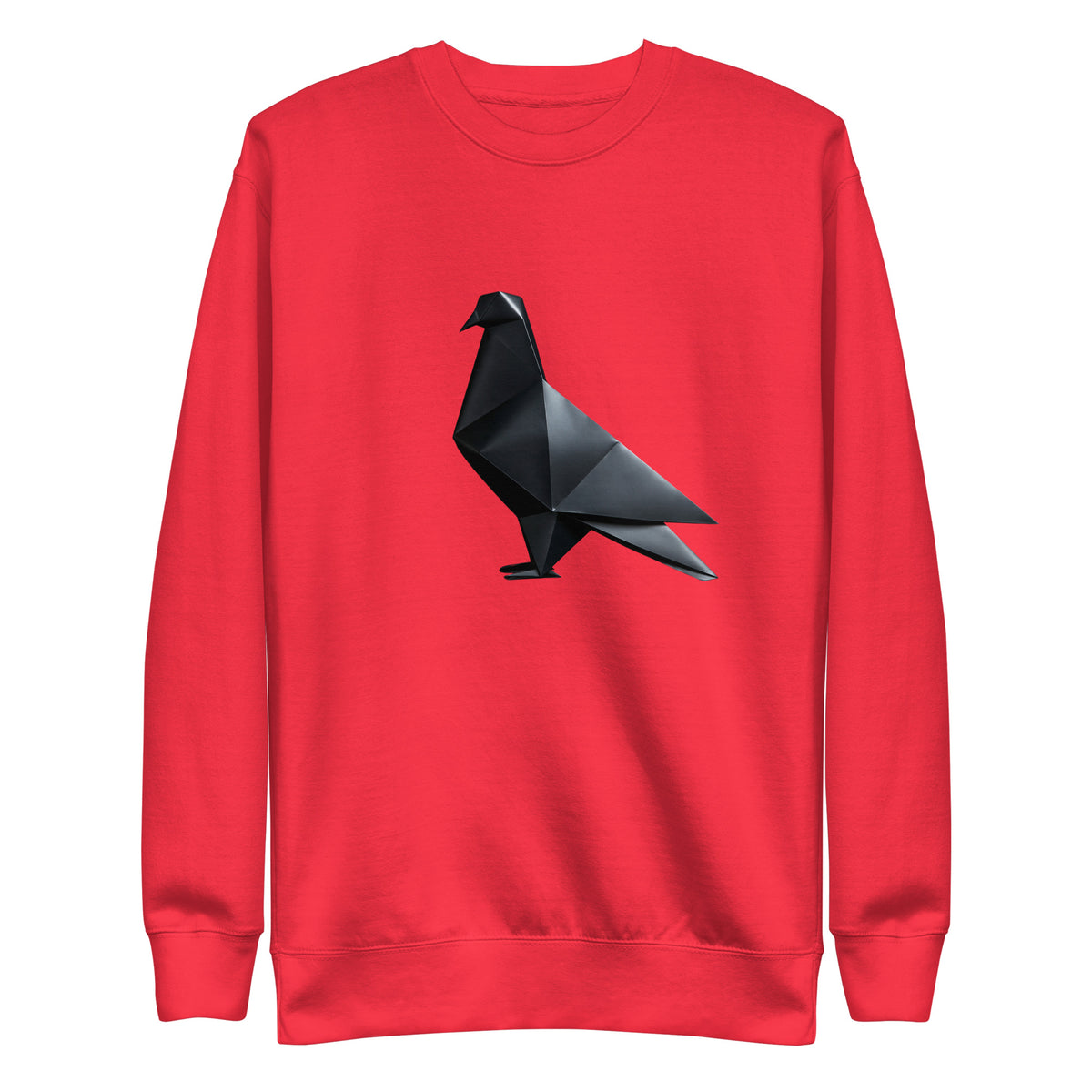 Blackout Polygon Minimal geometric pigeon Sweatshirt by Bird Folk