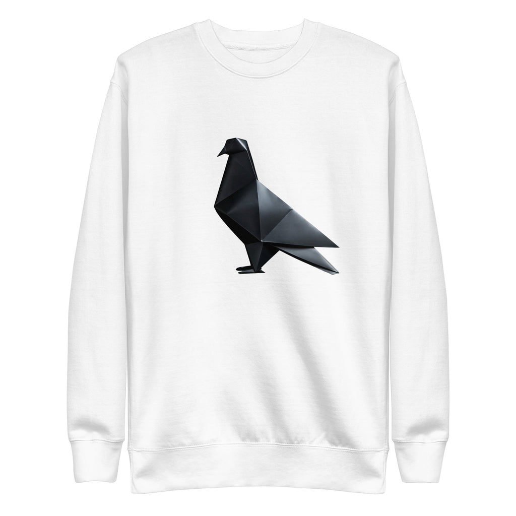 Blackout Polygon Minimal geometric pigeon Sweatshirt by Bird Folk