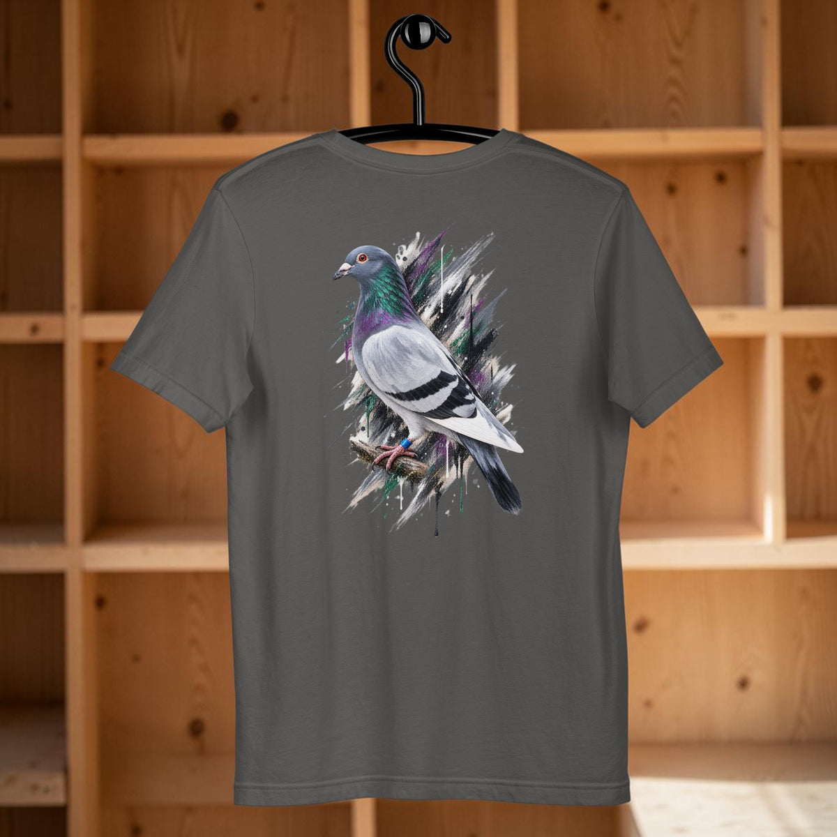 Blue Bar Painted Pigeon T-Shirt