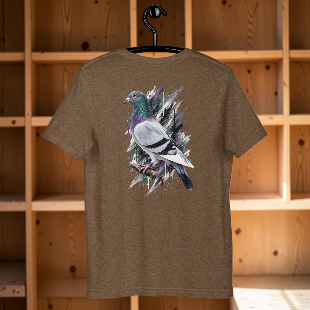 Blue Bar Painted Pigeon T-Shirt
