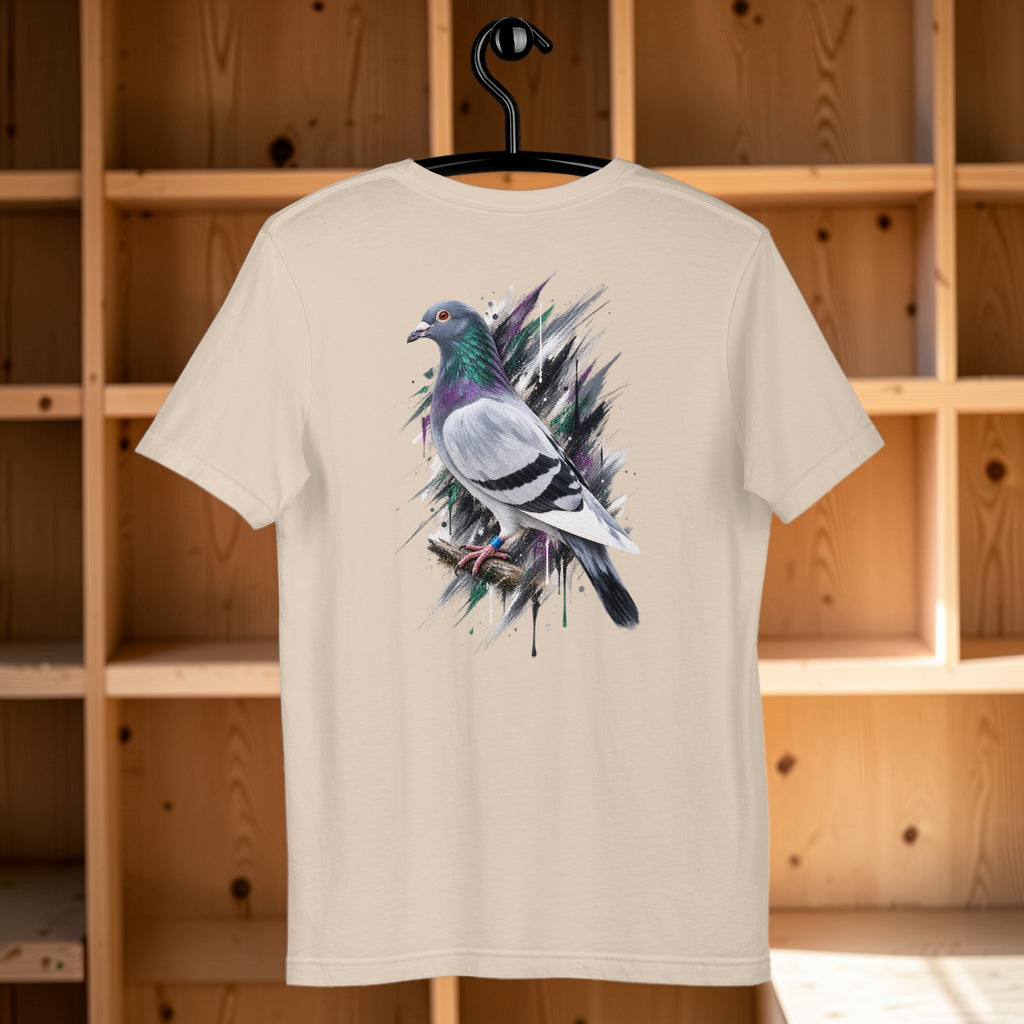Blue Bar Painted Pigeon T-Shirt