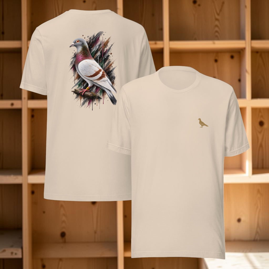 Red Bar Painted Pigeon T-Shirt