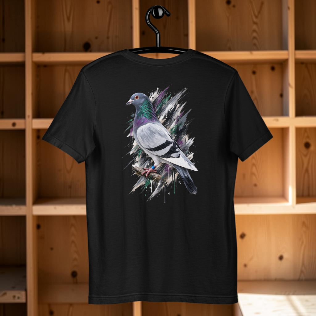 Blue Bar Painted Pigeon T-Shirt