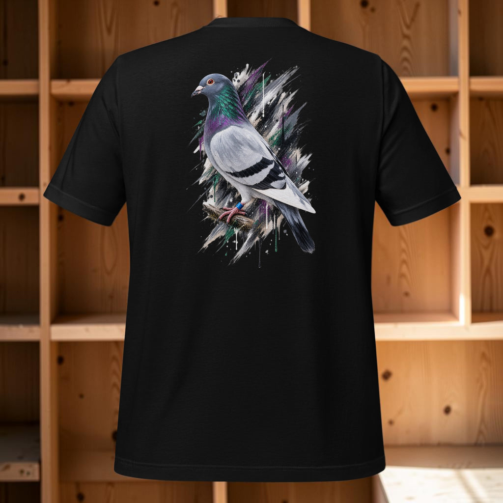 Blue Bar Painted Pigeon T-Shirt