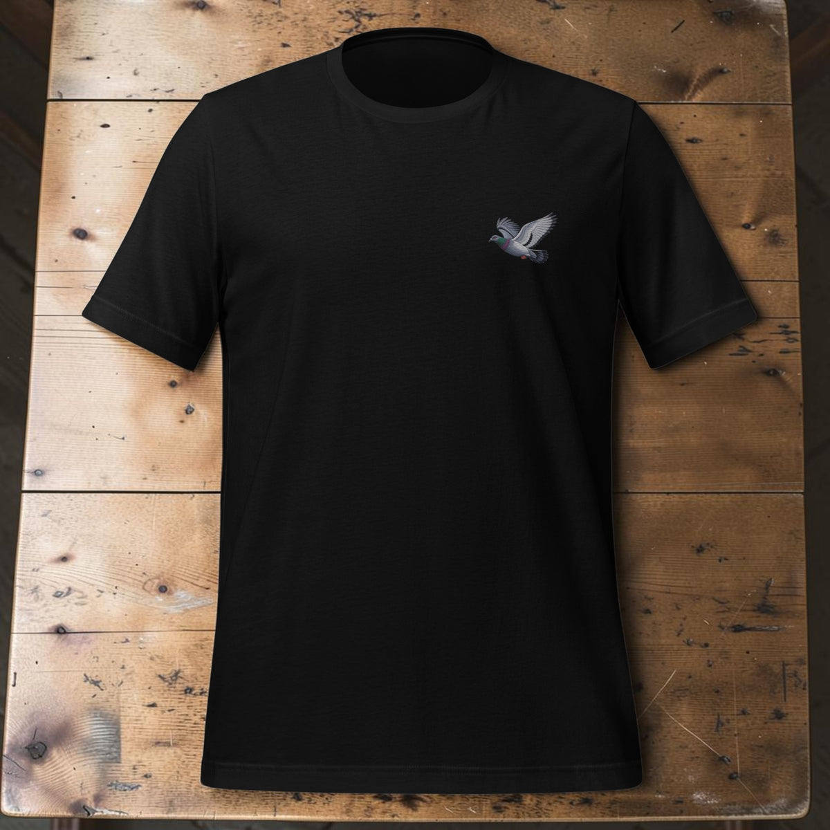 Blue Chequer Classic Flyer Embroidered T-Shirt