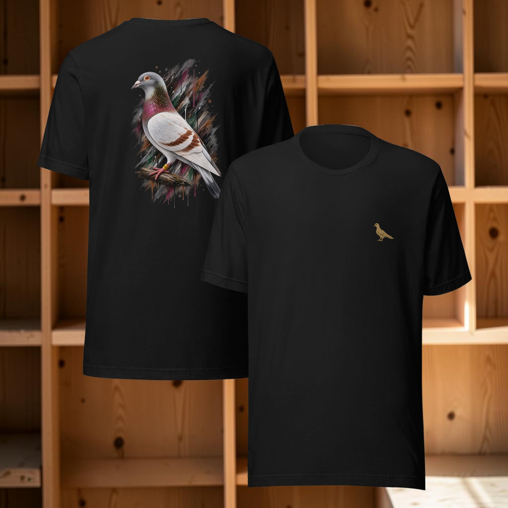 Red Bar Painted Pigeon T-Shirt