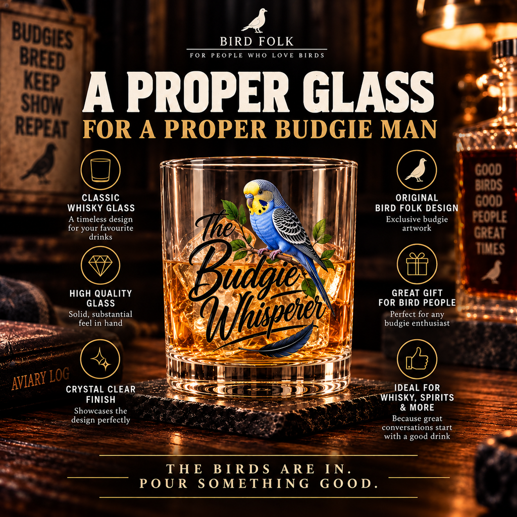 Budgie Man – Whisky Glass