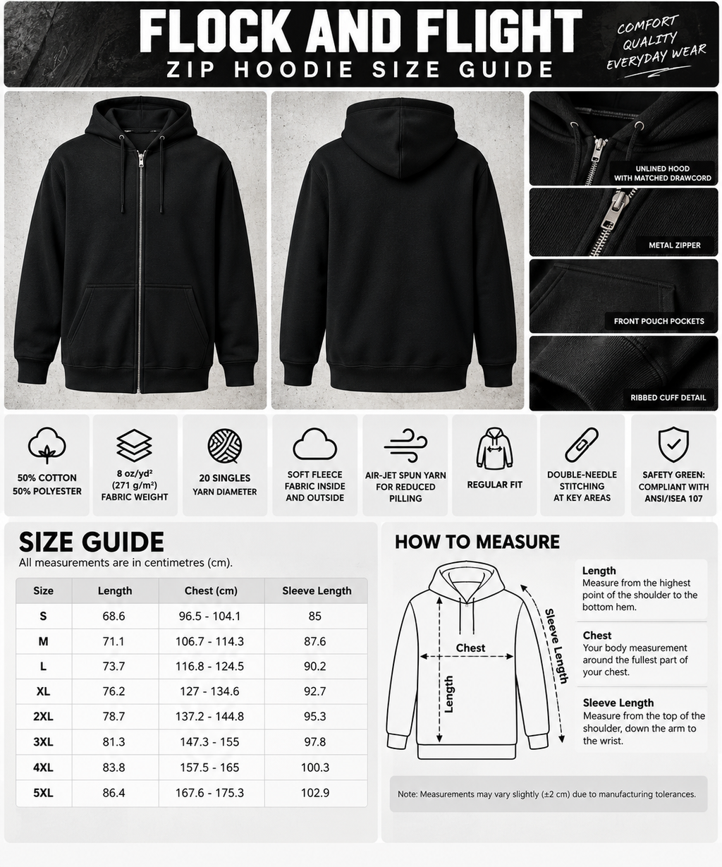 Bird Lounge Original Unisex Zip-Up Hoodie